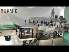 Mesin label botol minyak saus sampo deterjen sisi dua otomatis presisi tinggi