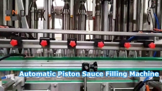 Mesin Pengisian Saus Pompa Piston Motor Servo Otomatis Untuk Botol/Toples