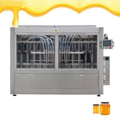 Otomatis Servo Motor Piston Madu Mesin Pengisi Madu Dispenser Line Dengan Kontrol PLC