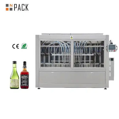 Mesin Pengisian Alkohol Sepenuhnya Otomatis dengan Kontrol PLC dan Pengisian Multi-Kepala untuk Pembotolan Minuman Keras