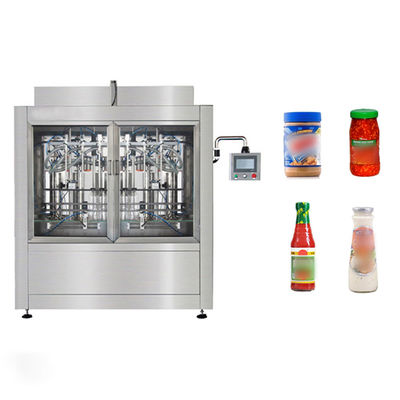 Otomatis Linear 48-56 Bpm Botol Plastik Kaca 250ml 500ml Bbq Saus Mesin Pengisian