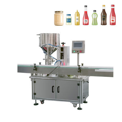 Otomatis Single Nozzle Lobe Pump Campuran Dan Pemanasan Jar Krim Keju Penuh Mesin Dengan Hopper