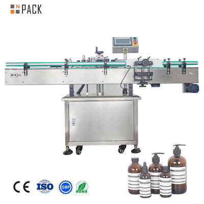 Otomatis PLC Control Botol Bulat Kaleng Botol Mesin Pelabelan Untuk Minyak Saus Cairan
