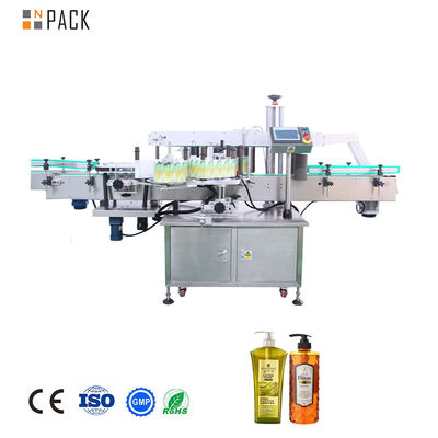 Npack Otomatis Stainless Steel 304/316 Mesin Label Sisi Ganda Untuk Cairan / Saus / Minyak / Pasta